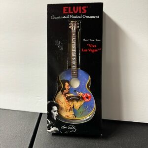Elvis guitar ornament playing Viva Las‎ Vegas. New in box